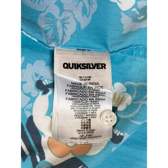 Quicksilver Mens XS Hawaiian shirt Gun Mama Print Modern Fit Retro 40s style - Picture 4 of 7